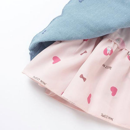 愛心圖案雙面穿裙（100-130cm）