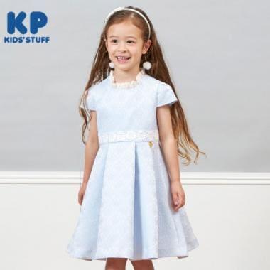 KP花卉提花短袖連衣裙（110～130）