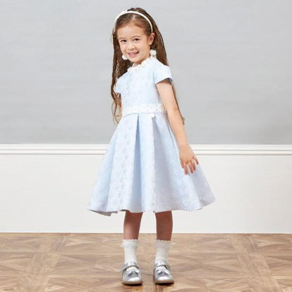 KP花卉提花短袖連衣裙（110～130）