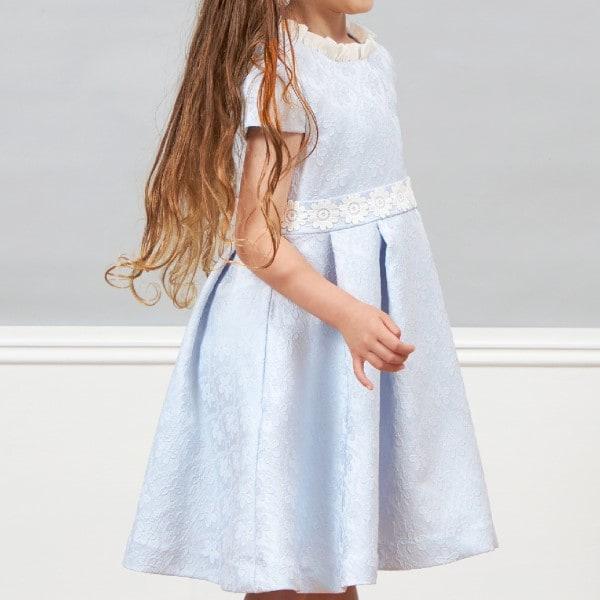 KP花卉提花短袖連衣裙（110～130）