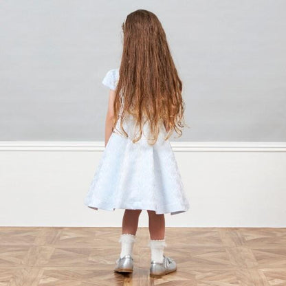 KP花卉提花短袖連衣裙（110～130）