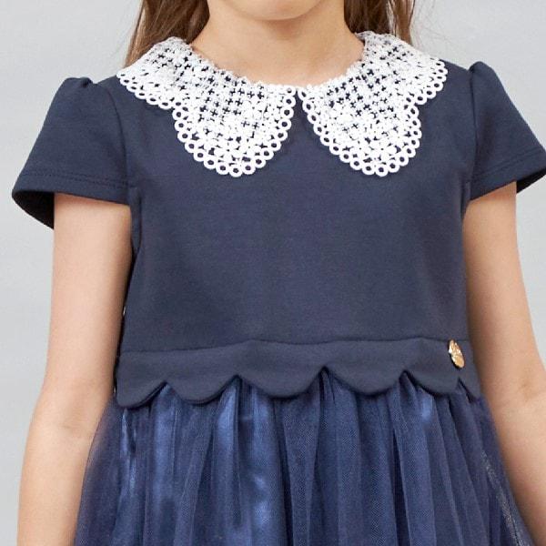 mimi&蝴蝶結刺繡短袖連衣裙（90～130）