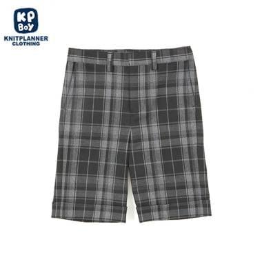 KPBOY格紋彈力中褲(110～130)