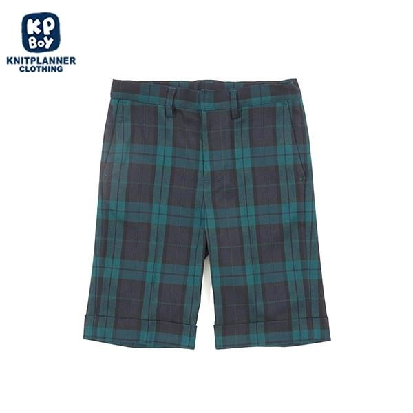 KPBOY格紋彈力中褲(110～130)