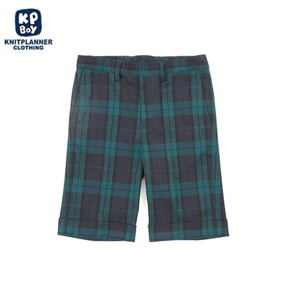 KPBOY格紋彈力中褲(110～130)
