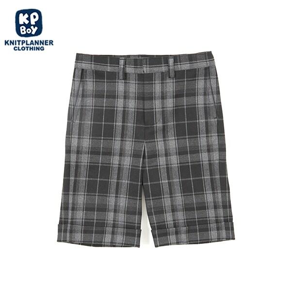 KPBOY格紋彈力中褲(110～130)