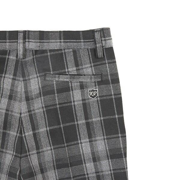 KPBOY格紋彈力中褲(110～130)