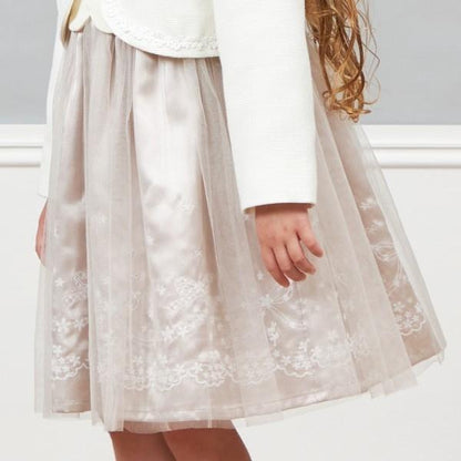 mimi&蝴蝶結刺繡短袖連衣裙（90～130）