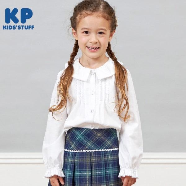 KP（ケーピー）褶皺領女童襯衫（90～130）