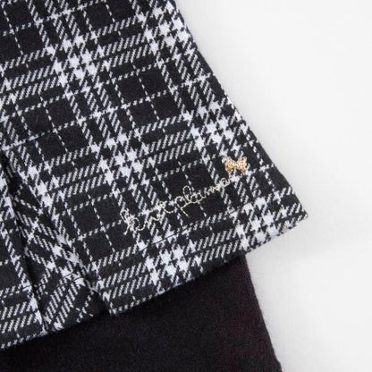 KP格紋吊帶拼接T恤（110～140）