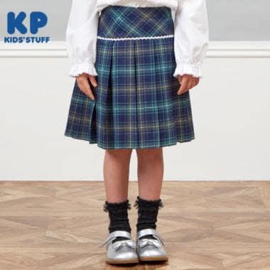 KP格紋百褶裙（110～130）