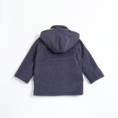 KPBOY男童羊羔絨內襯格紋牛角扣大衣（90～130）