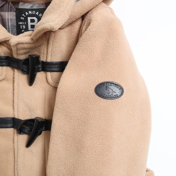 KPBOY男童羊羔絨內襯格紋牛角扣大衣（90～130）