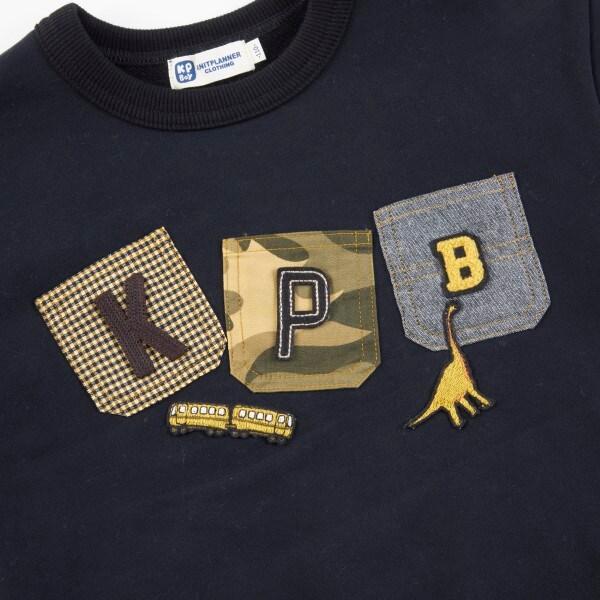 KPBOY KPB徽章口袋裝飾衛衣（80～140）