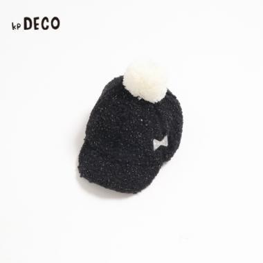KPDECO 羊羔絨毛球裝飾棒球帽（M～L）