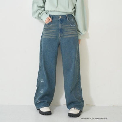 《三麗歐》刺繡牛仔褲