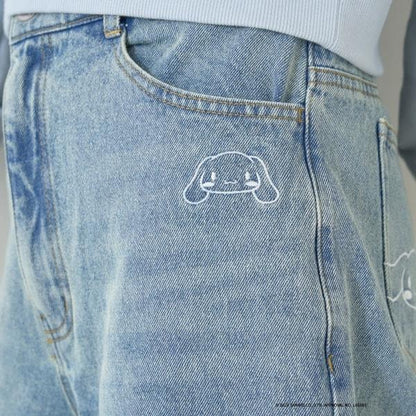 《三麗歐》刺繡牛仔褲