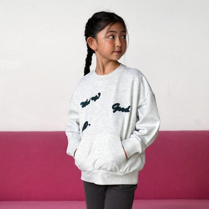 滿版logo刺繡寬鬆衛衣