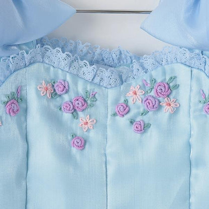 針織開衫&花卉刺繡連衣裙套裝