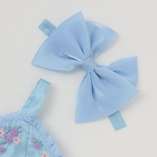 針織開衫&花卉刺繡連衣裙套裝