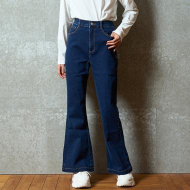 【基礎款】牛仔斜紋喇叭褲