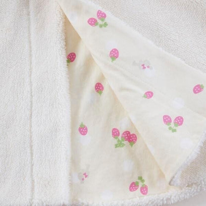 KP(ケーピー)羊羔絨mimi刺繡蝴蝶結披風