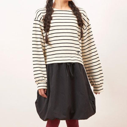 troislapins 鹿子紋條紋連衣裙（140～160）