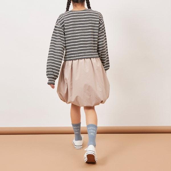 troislapins 鹿子紋條紋連衣裙（140～160）