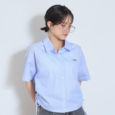 【LTXC】側抽繩短袖襯衫