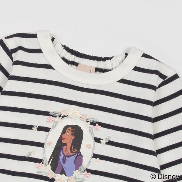 【DISNEY WISH】條紋網紗長袖T恤