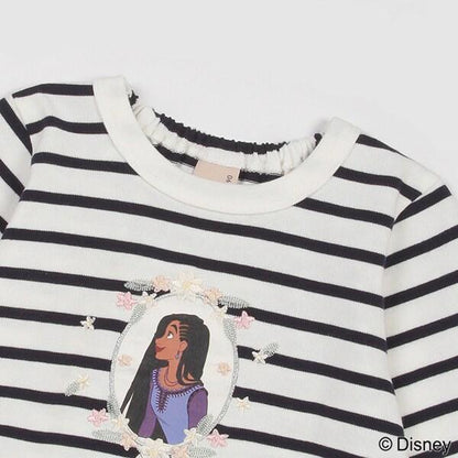 【DISNEY WISH】條紋網紗長袖T恤