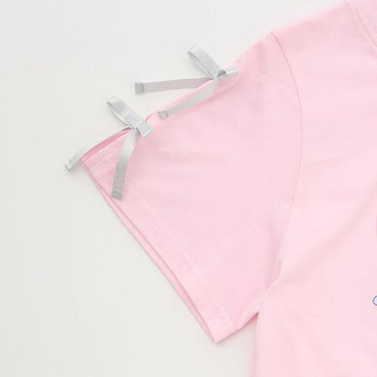 【The Powerpuff Girls】 袖部蝴蝶結T恤