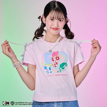 【The Powerpuff Girls】 袖部蝴蝶結T恤