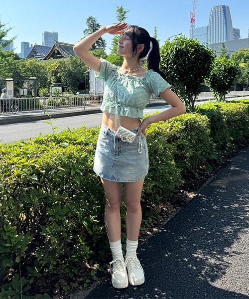 牛仔A字裙褲