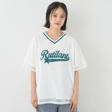 【LTXC】網紗疊穿寬鬆T恤