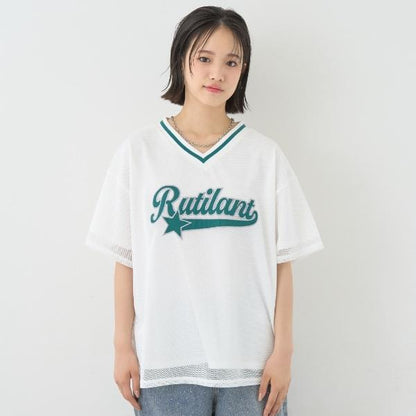 【LTXC】網紗疊穿寬鬆T恤