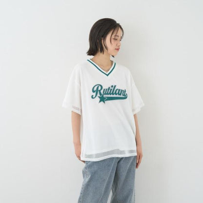 【LTXC】網紗疊穿寬鬆T恤