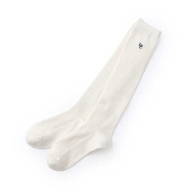 【畢業服】【典禮】單點刺繡羅紋高筒襪