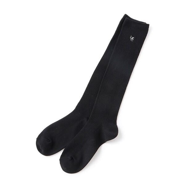 【畢業服】【典禮】單點刺繡羅紋高筒襪