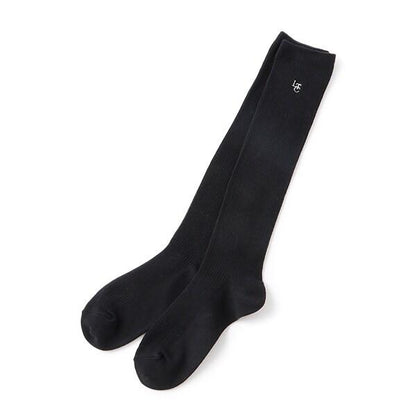 【畢業服】【典禮】單點刺繡羅紋高筒襪