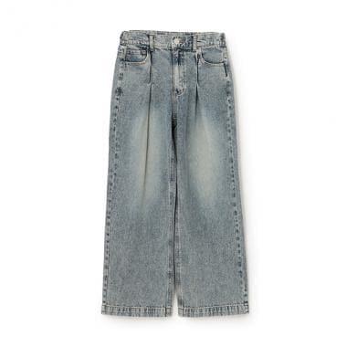 【LTXC】褶皺寬鬆牛仔褲