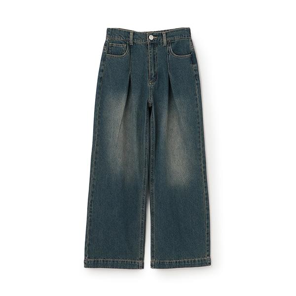 【LTXC】褶皺寬鬆牛仔褲