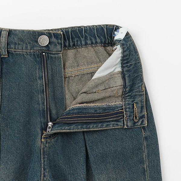 【LTXC】褶皺寬鬆牛仔褲