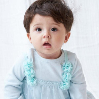 花朵圖案雪紡長款上衣&連體衣套裝