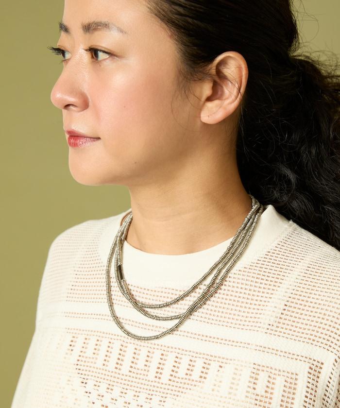 圓盤形 金屬 珠子 長款 項鍊 140厘米