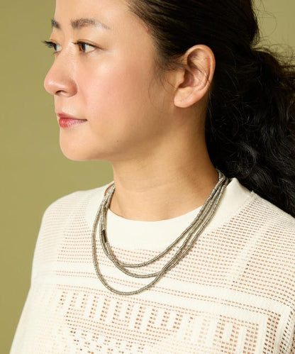 圓盤形 金屬 珠子 長款 項鍊 140厘米