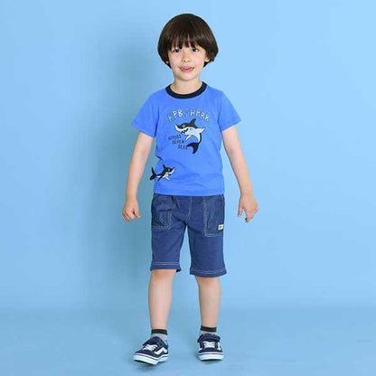 牛仔風格中褲（100～130）