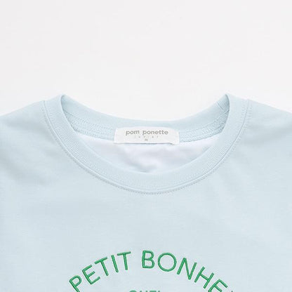 【接觸冷感】【抗菌】帶胸墊印花標語T恤