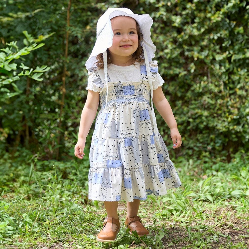 【リンク】全印花褶皺連衣裙（兒童）