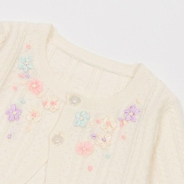 蝴蝶結刺繡針織開衫